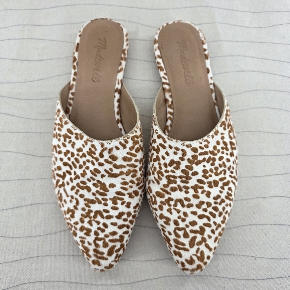 Madewell Womens Remi Mule Leopard Brown / White Mules Shoes Size 6.5 - Picture 3 of 10